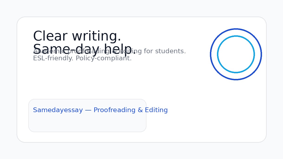 Samedayessay proofreading and editing service